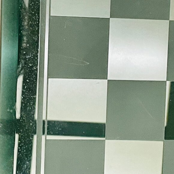 Pavilion Glass Chess Board With Checkerboard Design Black an Clear 15" x 15" - Picture 6 of 10